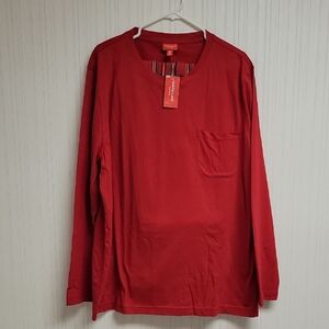 Holiday Lane, Men's 2 Pc Pajama Set. Red Shirt, Flannel Plaid Bottoms. XXL. NWT